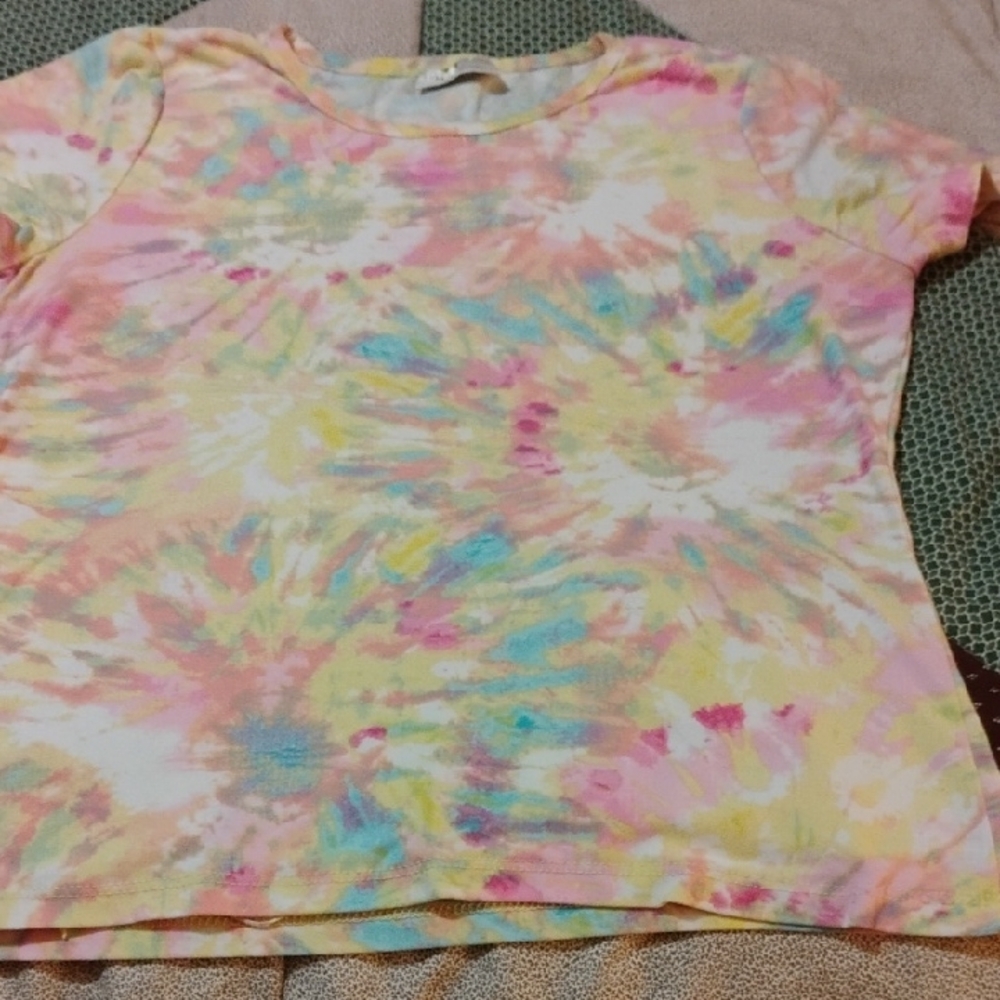Bobbie Brooks Pastel Tie-Dye Short Sleeve Tee